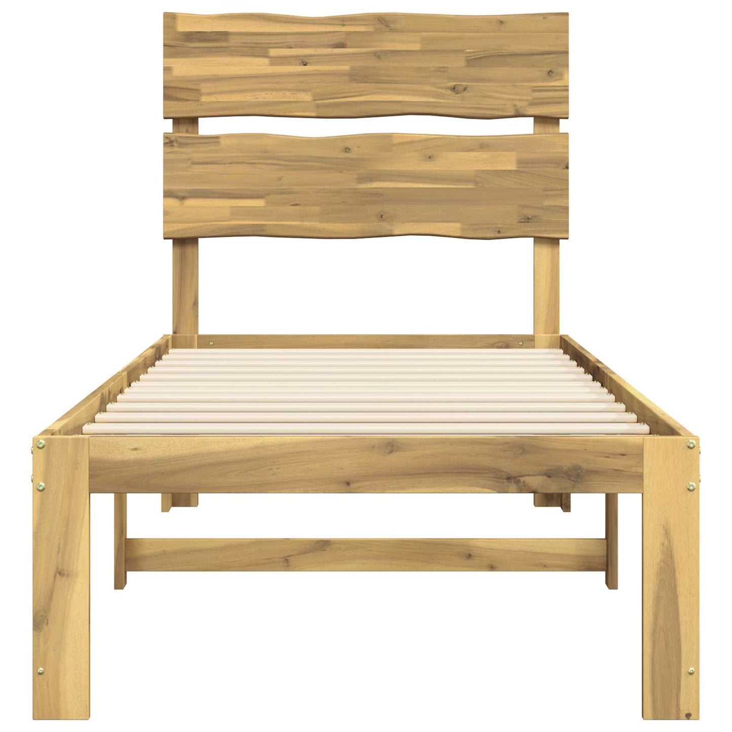 vidaXL Single Bed Frame with Headboard ROSTOCK White 90 x 190 cm