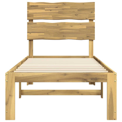 vidaXL Single Bed Frame with Headboard ROSTOCK White 90 x 190 cm