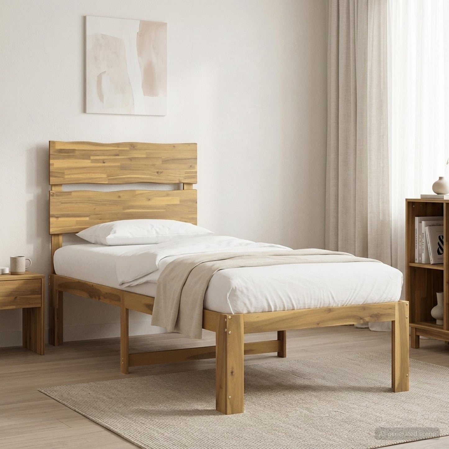 vidaXL Single Bed Frame with Headboard ROSTOCK White 80 x 200 cm