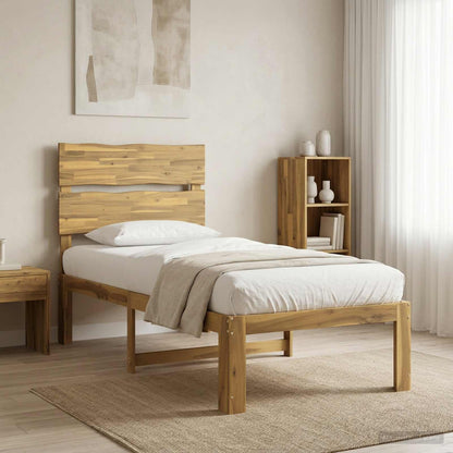 vidaXL Single Bed Frame with Headboard ROSTOCK White 90 x 200 cm