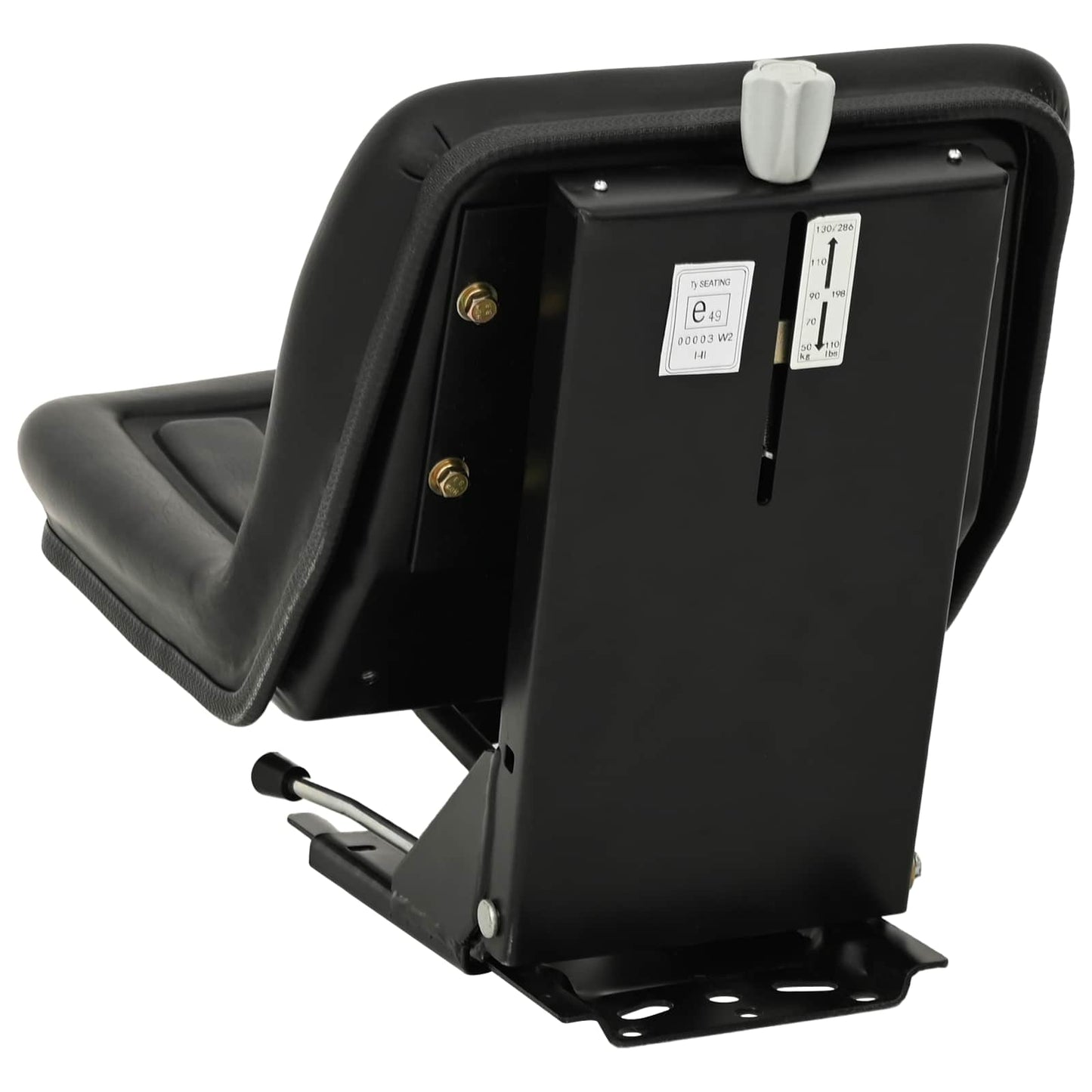 vidaXL Black 39.5 x 52 x 43 cm Steel and PVC