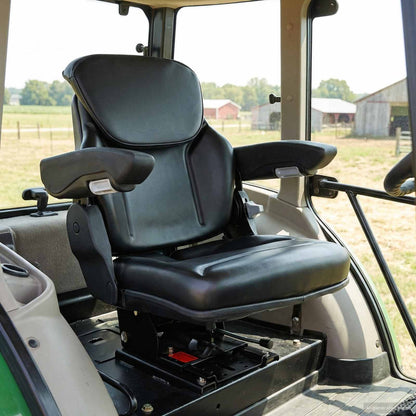 vidaXL Tractor Seat with Suspension Black 60 x 58 x 72 cm