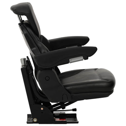vidaXL Tractor Seat with Suspension Black 60 x 58 x 72 cm
