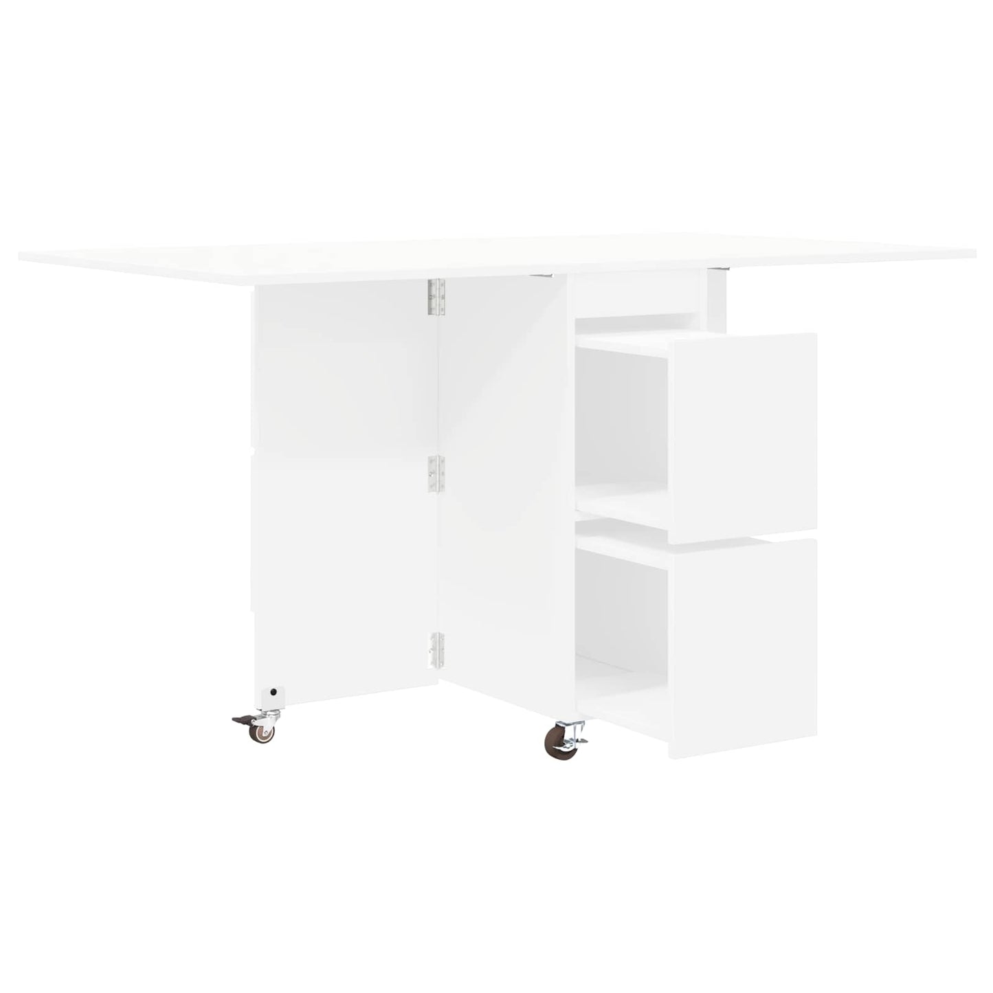 vidaXL Dinning Table 2 pcs 140 x 80 x 77 cm Engineered Wood White