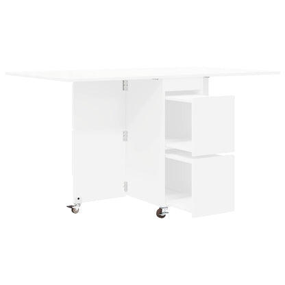 vidaXL Dinning Table 2 pcs 140 x 80 x 77 cm Engineered Wood White