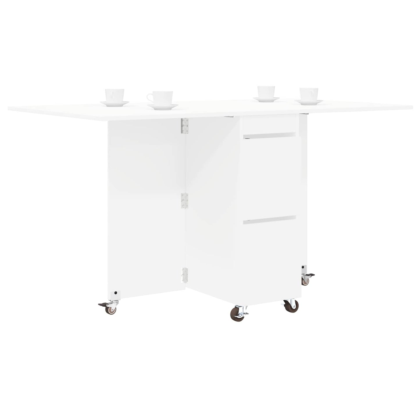 vidaXL Dinning Table 2 pcs 140 x 80 x 77 cm Engineered Wood White