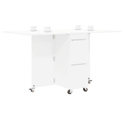 vidaXL Dinning Table 2 pcs 140 x 80 x 77 cm Engineered Wood White