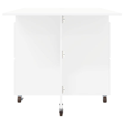 vidaXL Dinning Table 2 pcs 140 x 80 x 77 cm Engineered Wood White