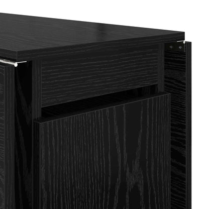 vidaXL Dinning Table 2 pcs 140 x 80 x 77 cm Engineered Wood Black Oak