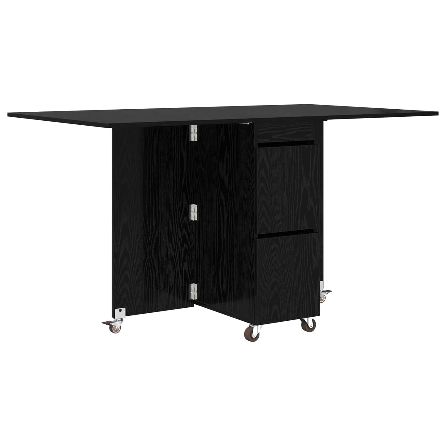 vidaXL Dinning Table 2 pcs 140 x 80 x 77 cm Engineered Wood Black Oak