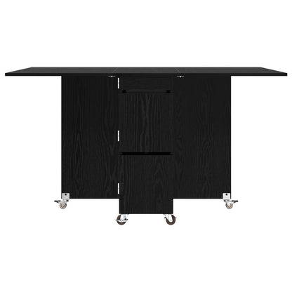 vidaXL Dinning Table 2 pcs 140 x 80 x 77 cm Engineered Wood Black Oak