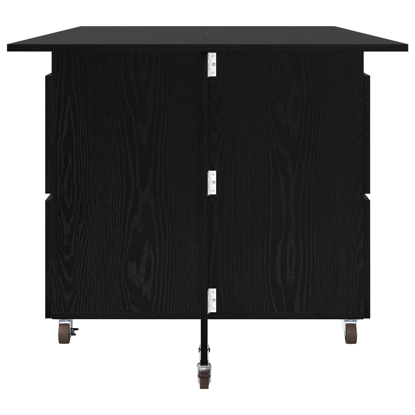 vidaXL Dinning Table 2 pcs 140 x 80 x 77 cm Engineered Wood Black Oak