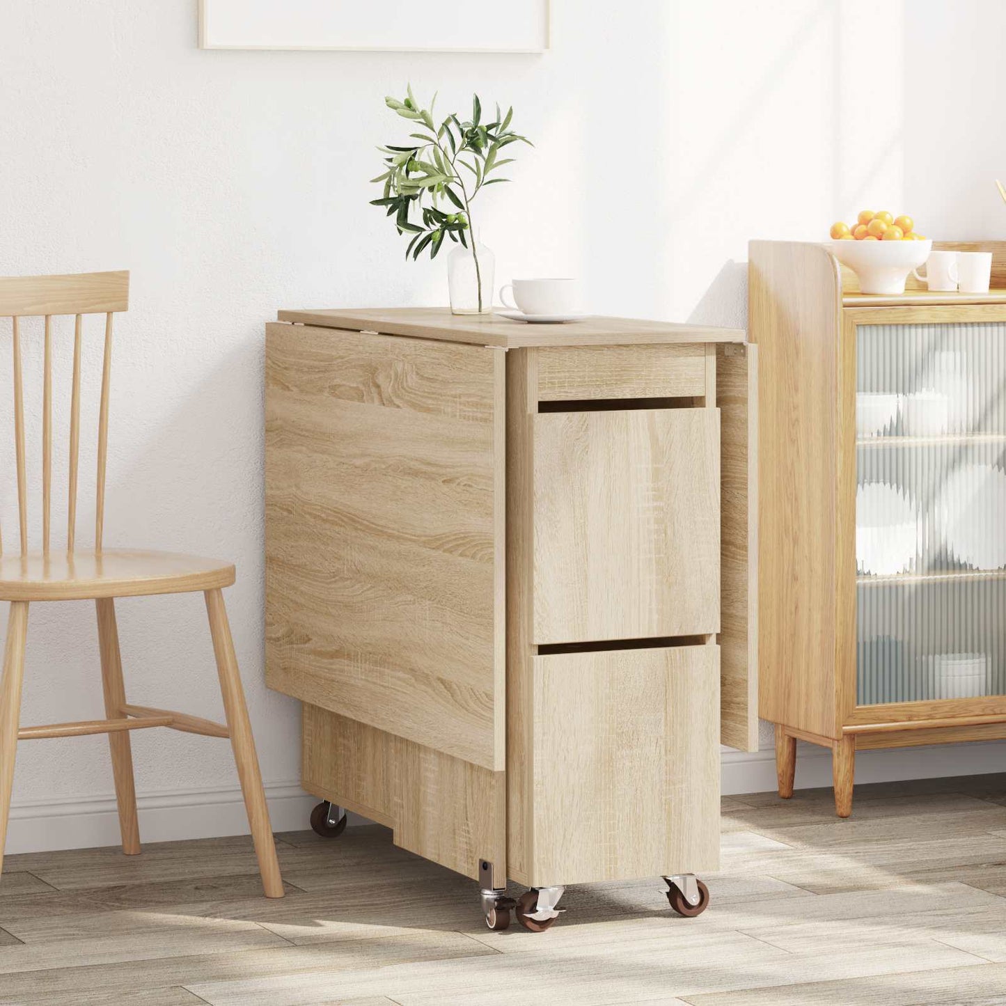vidaXL Dinning Table 2 pcs 140 x 80 x 77 cm Engineered Wood Sonoma Oak