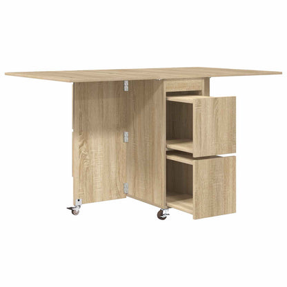 vidaXL Dinning Table 2 pcs 140 x 80 x 77 cm Engineered Wood Sonoma Oak