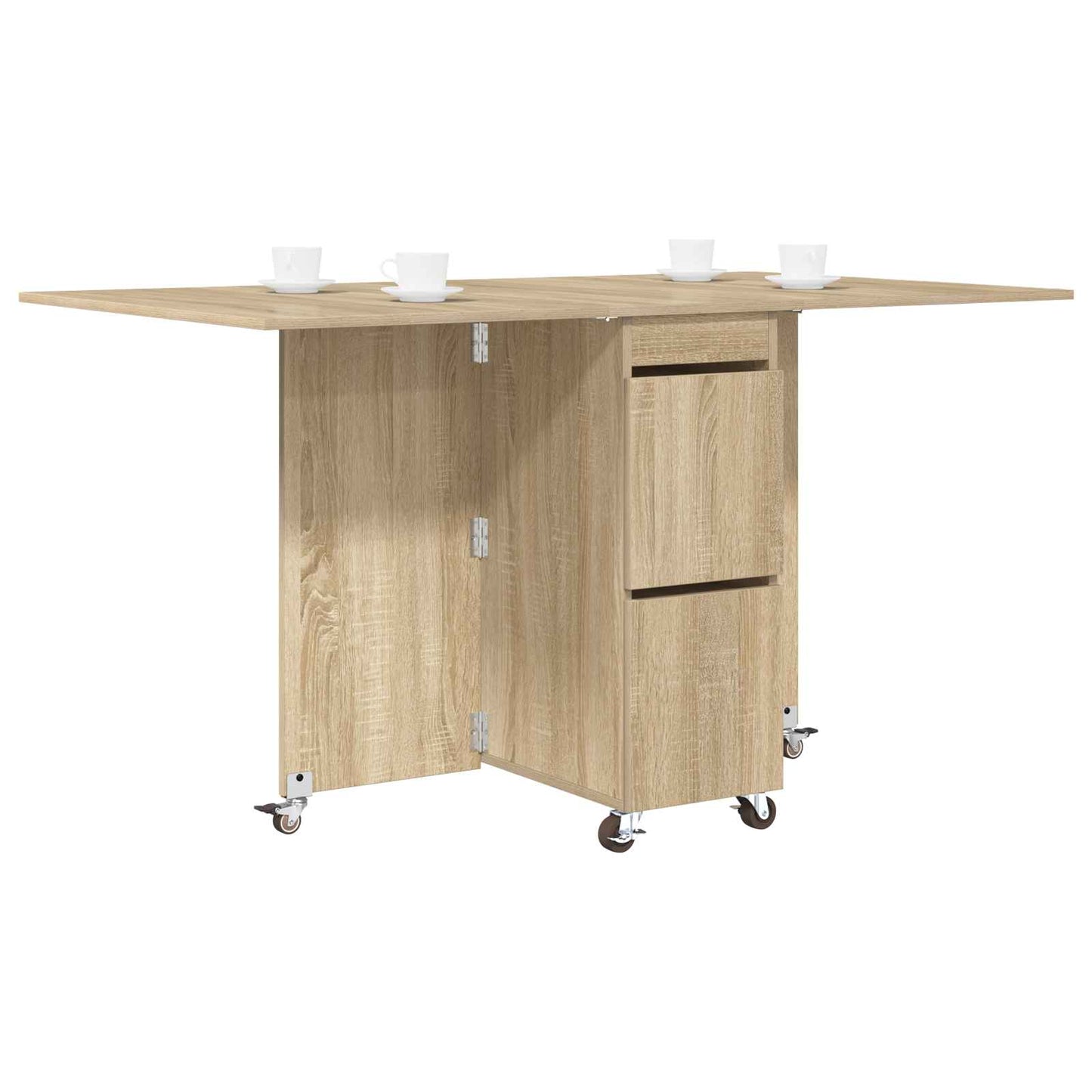 vidaXL Dinning Table 2 pcs 140 x 80 x 77 cm Engineered Wood Sonoma Oak