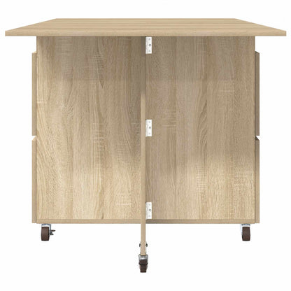 vidaXL Dinning Table 2 pcs 140 x 80 x 77 cm Engineered Wood Sonoma Oak