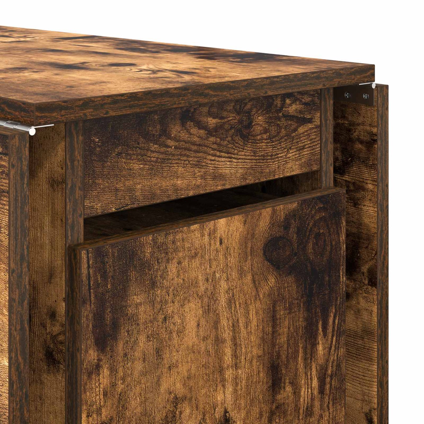 vidaXL Dinning Table 2 pcs 140 x 80 x 77 cm Engineered Wood Smoked Oak
