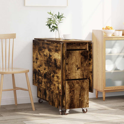 vidaXL Dinning Table 2 pcs 140 x 80 x 77 cm Engineered Wood Smoked Oak
