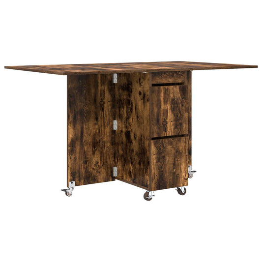 vidaXL Dinning Table 2 pcs 140 x 80 x 77 cm Engineered Wood Smoked Oak
