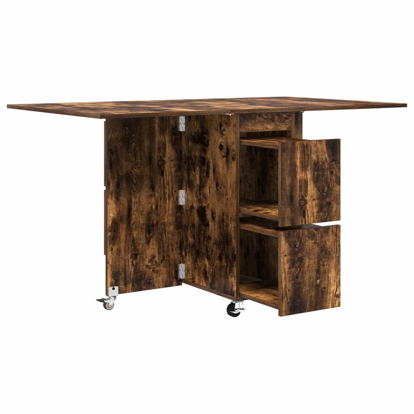 vidaXL Dinning Table 2 pcs 140 x 80 x 77 cm Engineered Wood Smoked Oak