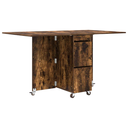 vidaXL Dinning Table 2 pcs 140 x 80 x 77 cm Engineered Wood Smoked Oak