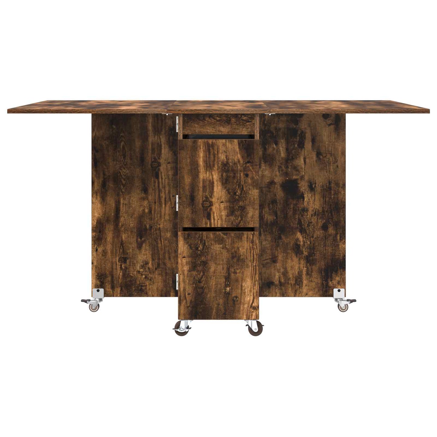 vidaXL Dinning Table 2 pcs 140 x 80 x 77 cm Engineered Wood Smoked Oak