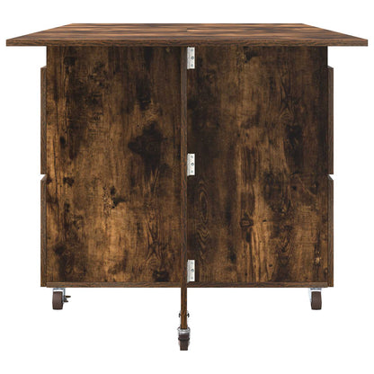vidaXL Dinning Table 2 pcs 140 x 80 x 77 cm Engineered Wood Smoked Oak