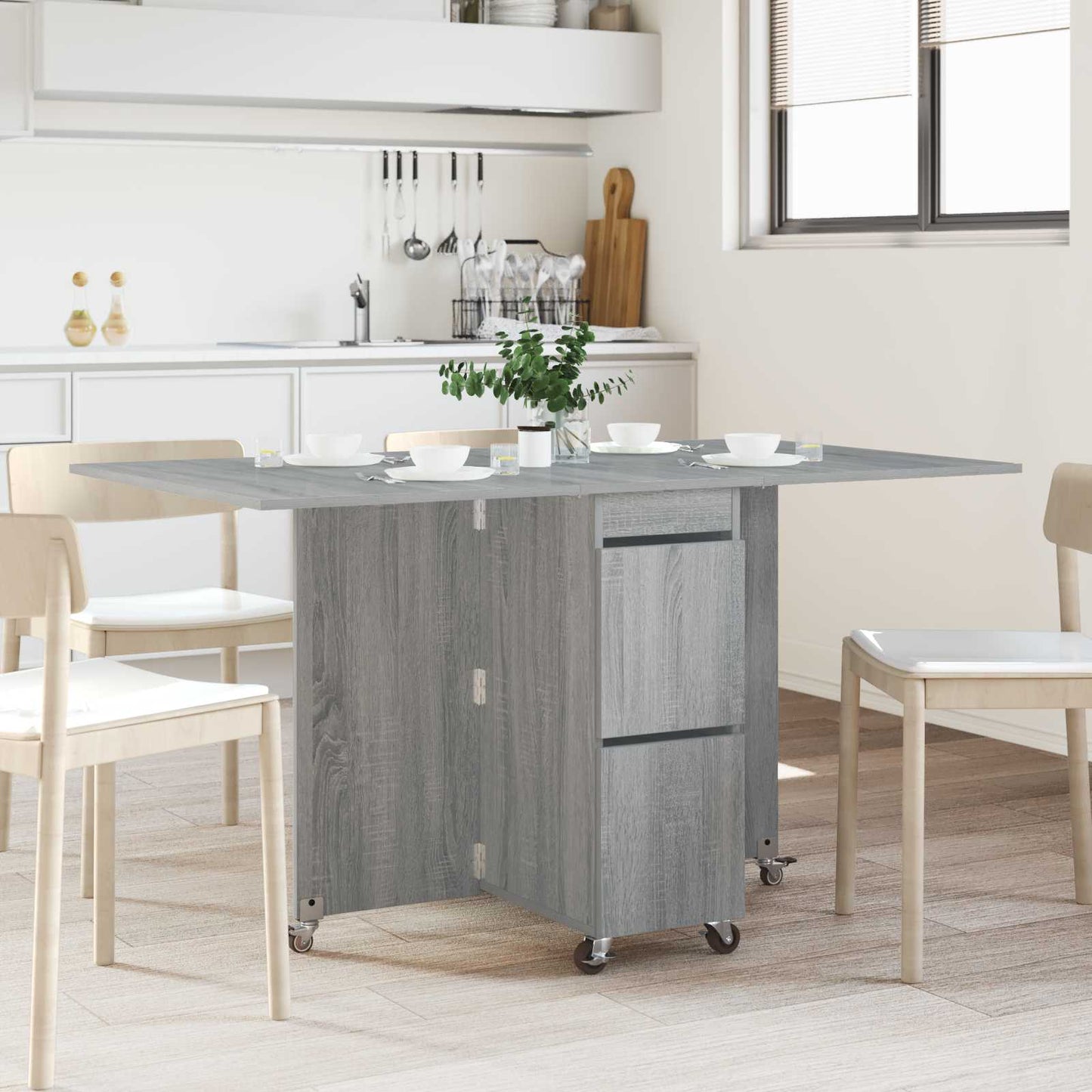 vidaXL Dinning Table 2 pcs 140 x 80 x 77 cm Engineered Wood