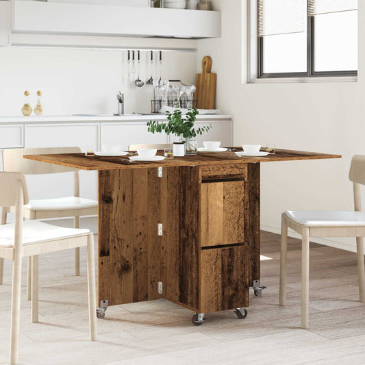 vidaXL Dinning Table 2 pcs 140 x 80 x 77 cm Engineered Wood Old Wood