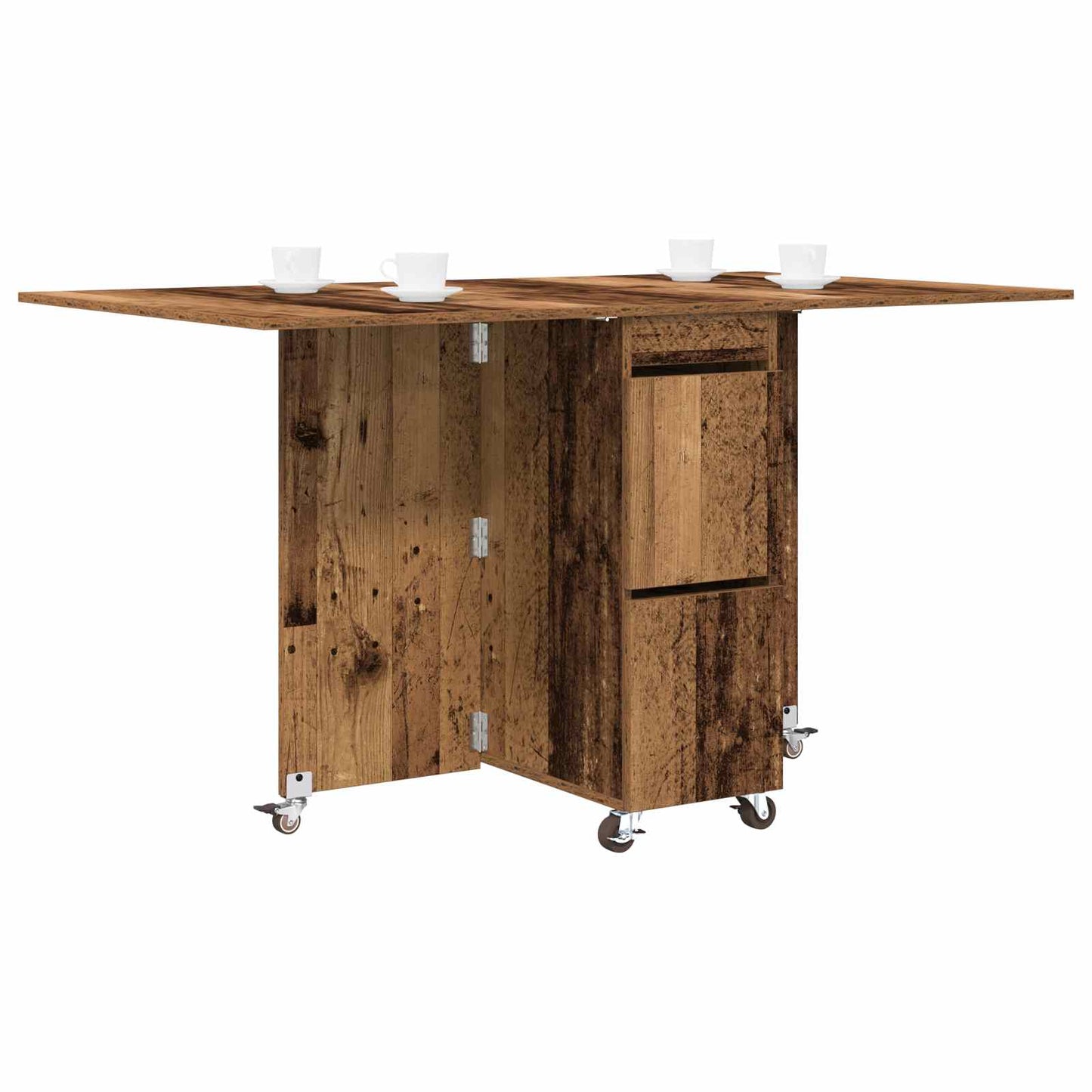 vidaXL Dinning Table 2 pcs 140 x 80 x 77 cm Engineered Wood Old Wood