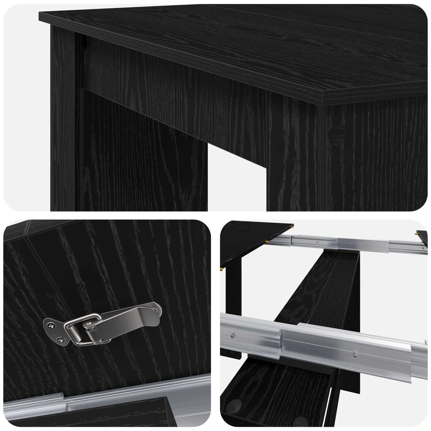 vidaXL Dinning Table 180 x 85 x 75 cm Engineered Wood Black Oak