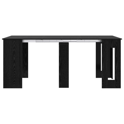 vidaXL Dinning Table 180 x 85 x 75 cm Engineered Wood Black Oak
