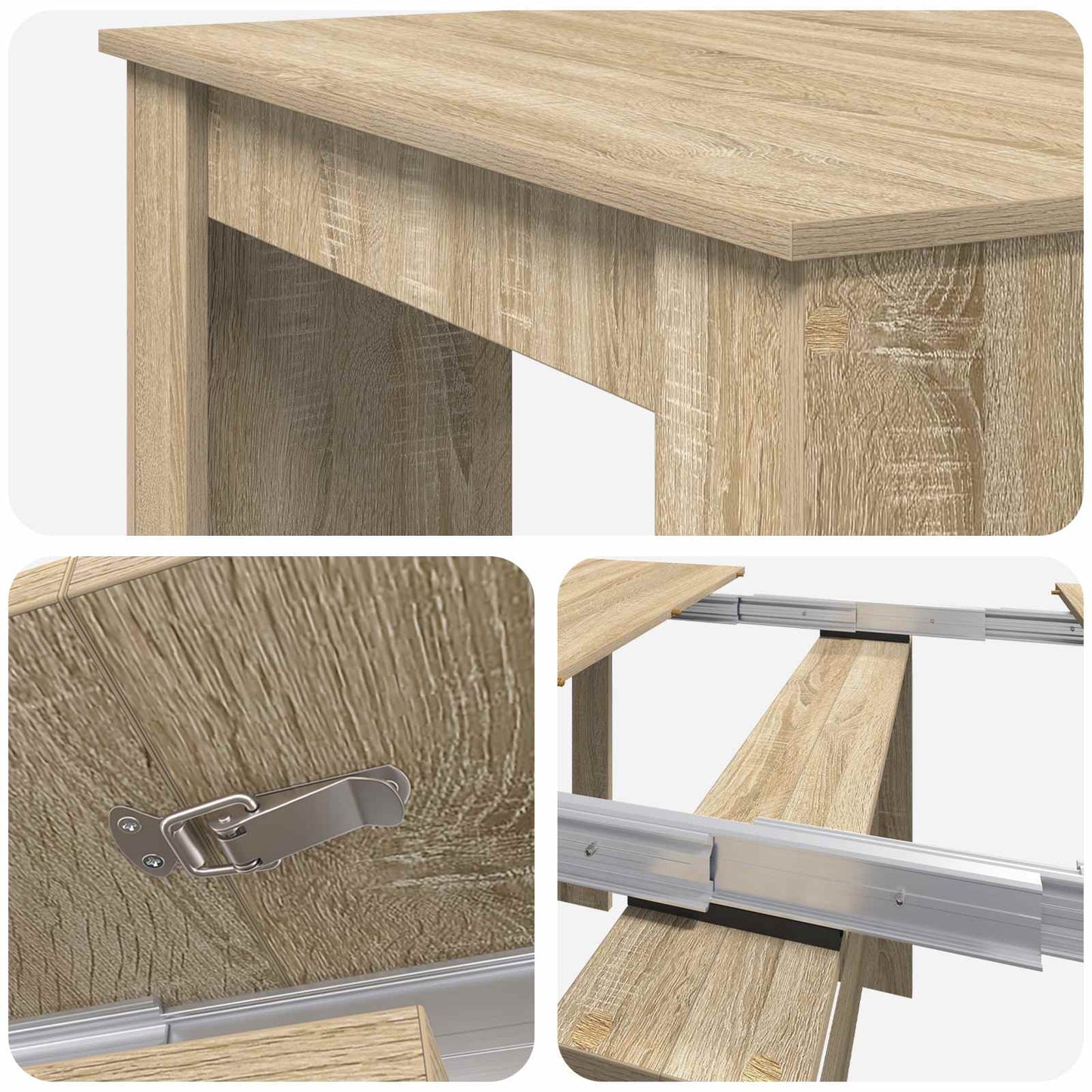 vidaXL Dinning Table 180 x 85 x 75 cm Engineered Wood Sonoma Oak