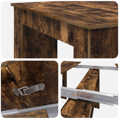 vidaXL Dinning Table 180 x 85 x 75 cm Engineered Wood Smoked Oak