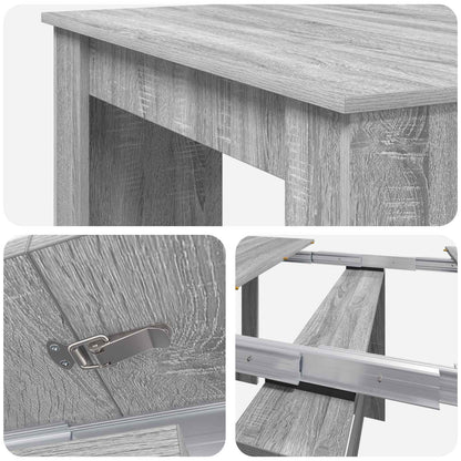 vidaXL Dinning Table 180 x 85 x 75 cm Engineered Wood Grey Sonoma
