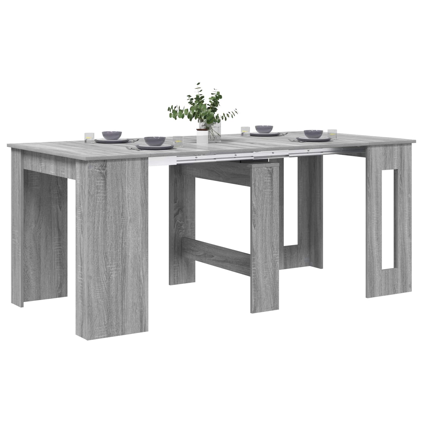 vidaXL Dinning Table 180 x 85 x 75 cm Engineered Wood Grey Sonoma