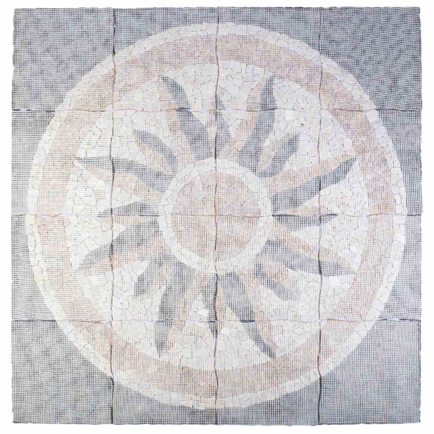 vidaXL Mosaic Tiles Sun Pattern Multicolour 120 x 120 cm Marble