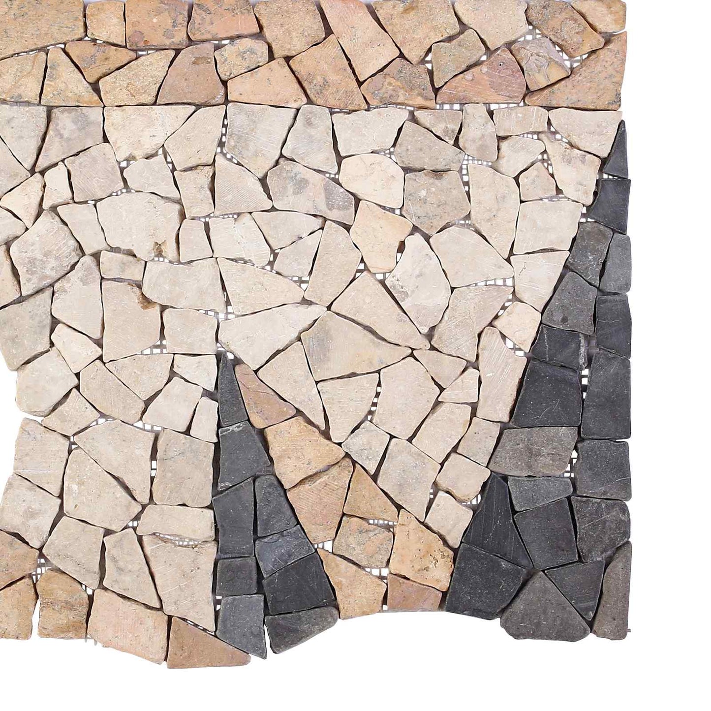 vidaXL Mosaic Tiles Wind Pattern Multicolour 120 x 120 cm Marble