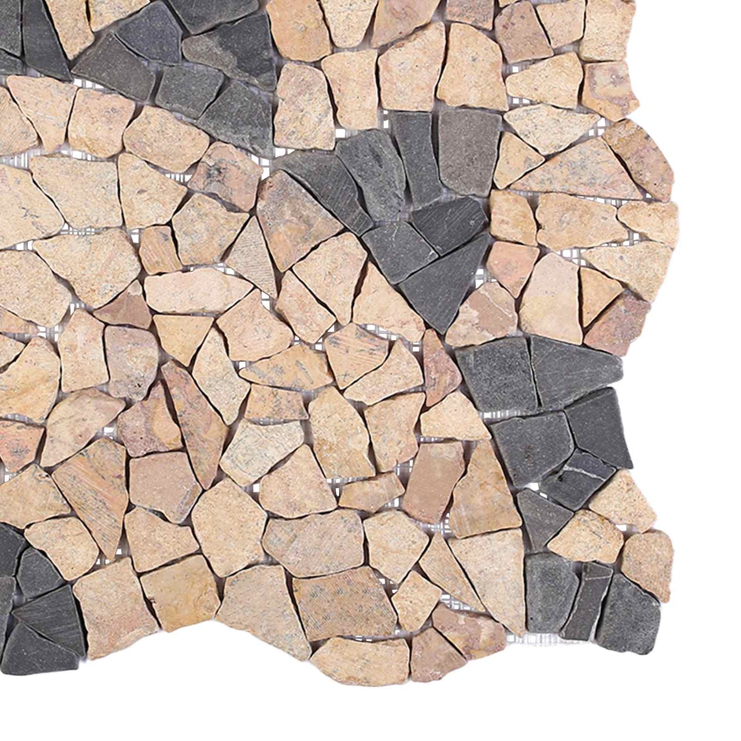 vidaXL Mosaic Tiles Sunflower Pattern Multicolour 120 x 120 cm Marble