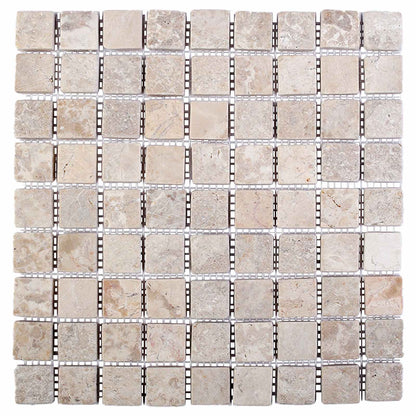 vidaXL Mosaic Tiles Cream 30 x 30 cm Marble