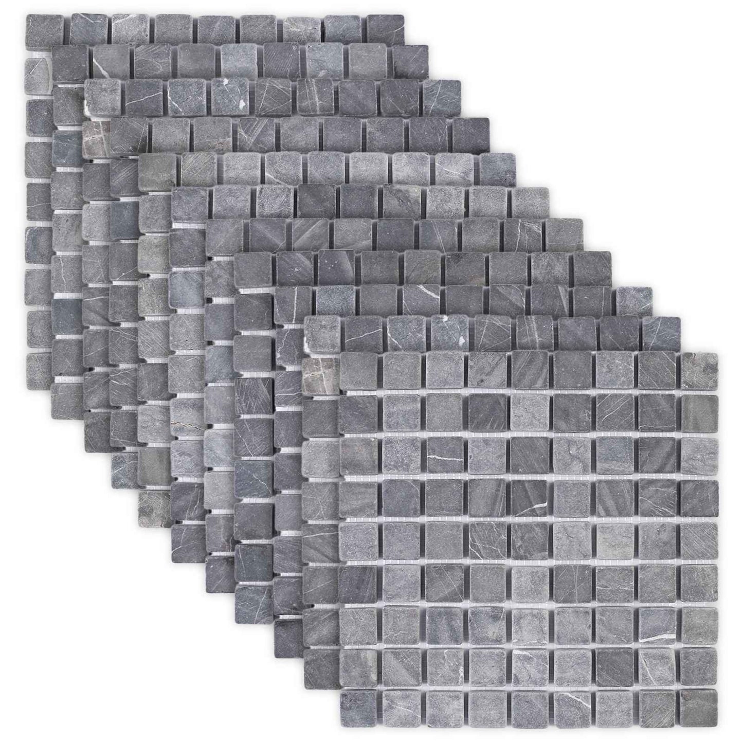 vidaXL Mosaic Tiles Grey 30 x 30 cm Marble