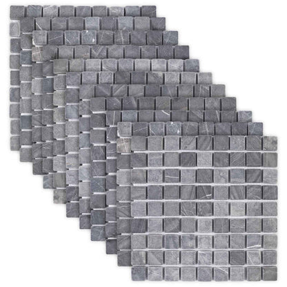 vidaXL Mosaic Tiles Grey 30 x 30 cm Marble
