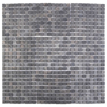 vidaXL Mosaic Tiles Grey 30 x 30 cm Marble
