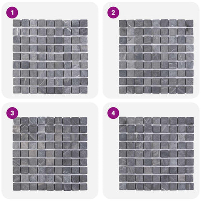 vidaXL Mosaic Tiles Grey 30 x 30 cm Marble
