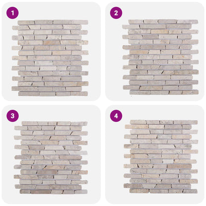 vidaXL Mosaic Tiles Cream 30 x 30 cm Marble