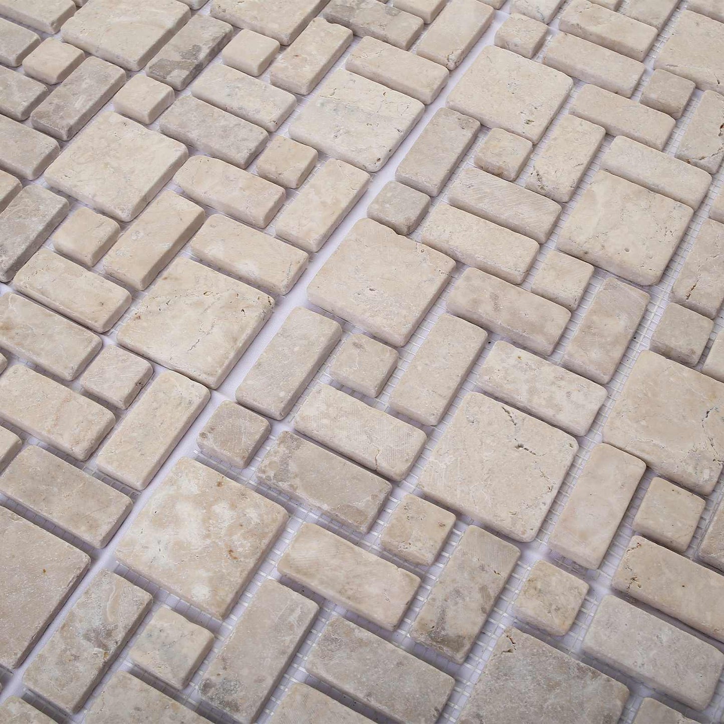 vidaXL Mosaic Tiles Cream 30 x 30 cm Marble