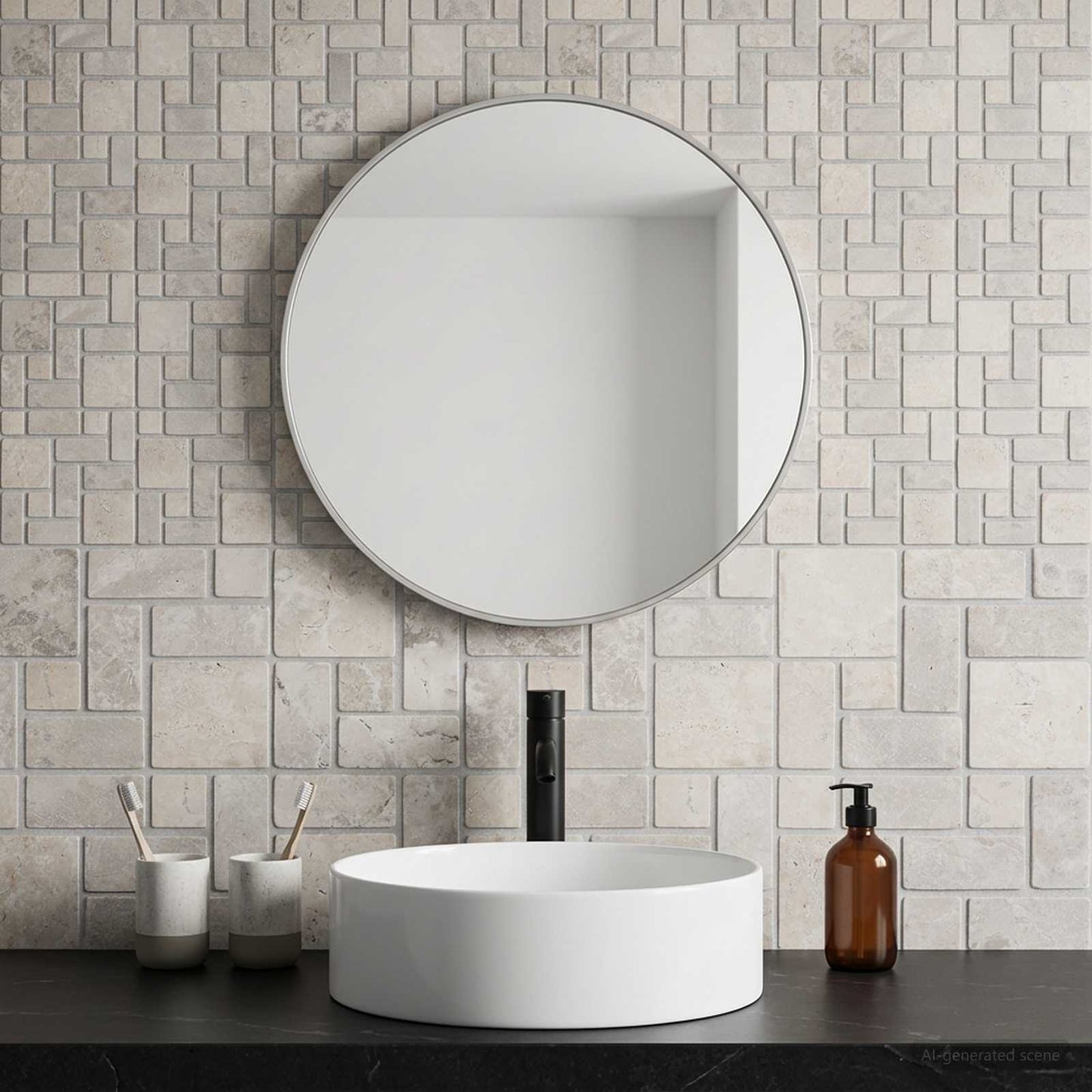 vidaXL Mosaic Tiles Cream 30 x 30 cm Marble