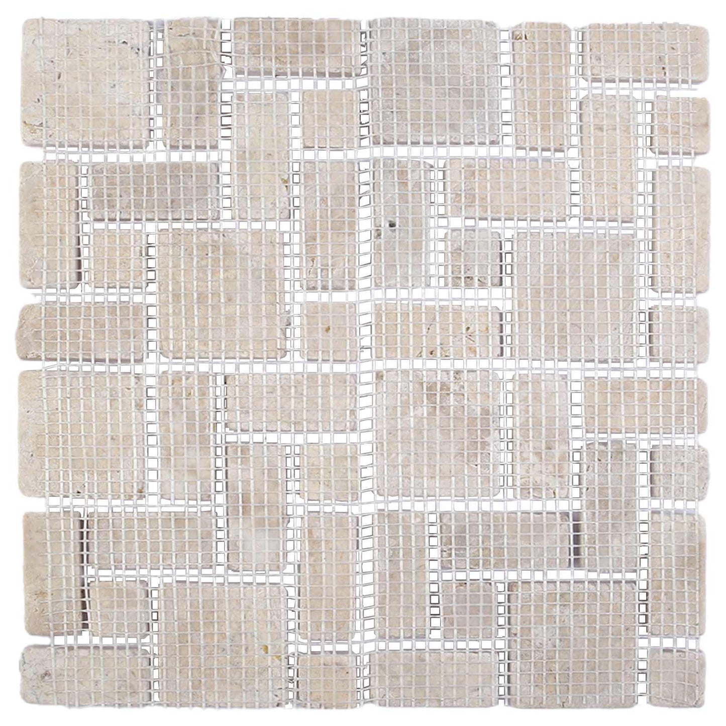vidaXL Mosaic Tiles Cream 30 x 30 cm Marble