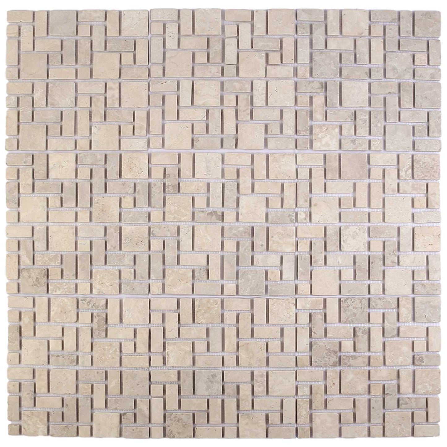 vidaXL Mosaic Tiles Cream 30 x 30 cm Marble