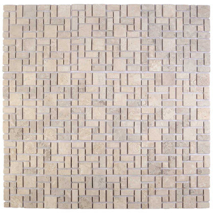 vidaXL Mosaic Tiles Cream 30 x 30 cm Marble
